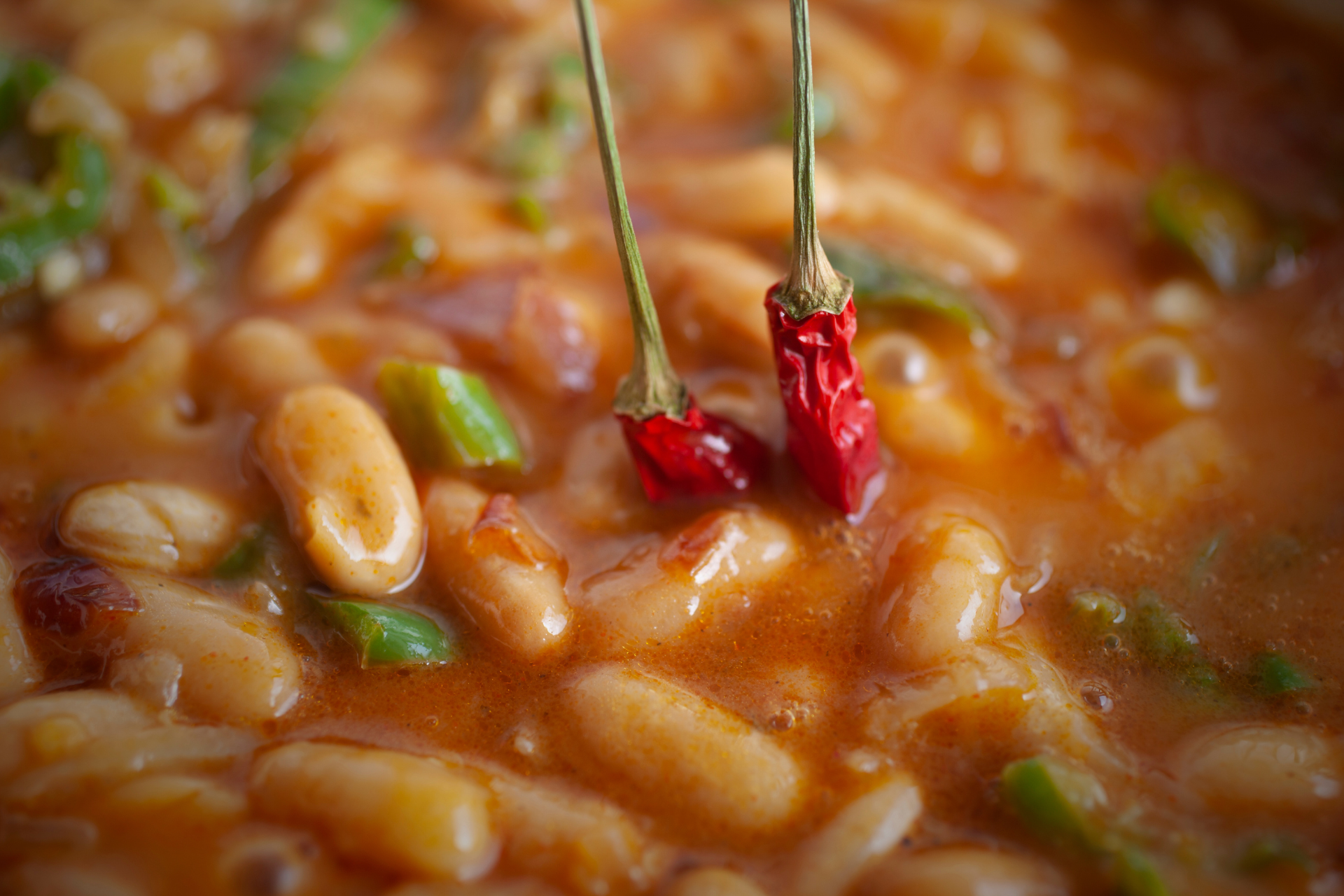 Tasty Chilly Spicy Cooked Beans recipe